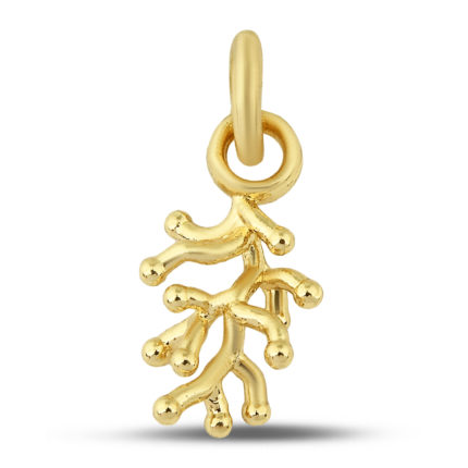 Golden Tide Coral Bracelet Charm