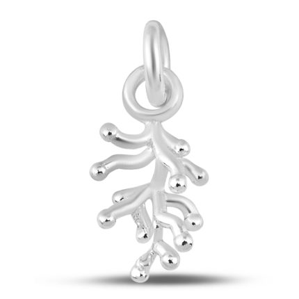 Silver Tide Coral Bracelet Charm