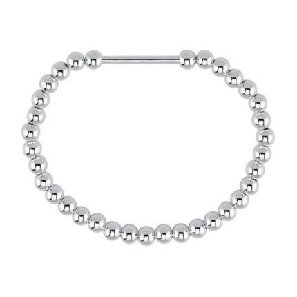 White Gold Bead Bracelet